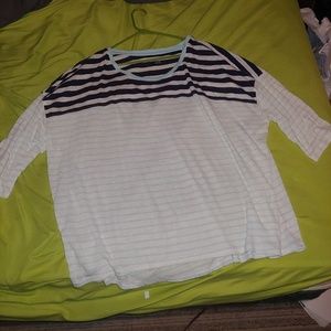 NWT 22/24 Lane Bryant Striped 3/4 Sleeve Top